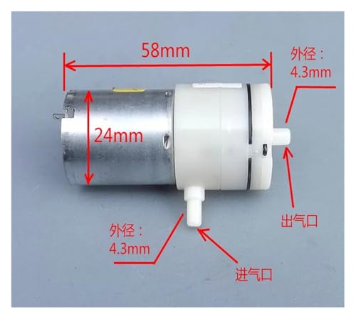 5 unidades/lote: Bomba de aire eléctrica mini de vacío, voltaje CC 3,7 V / 5 V / 6 V, tipo de diafragma miniatura 2