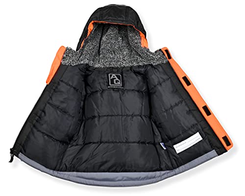 Image of Arctic Quest Boys' Bib Snow Pants and Ski Jacket Water-Resistant Snowsuit For Kids Winter Hooded Jacket, Slate, 18M