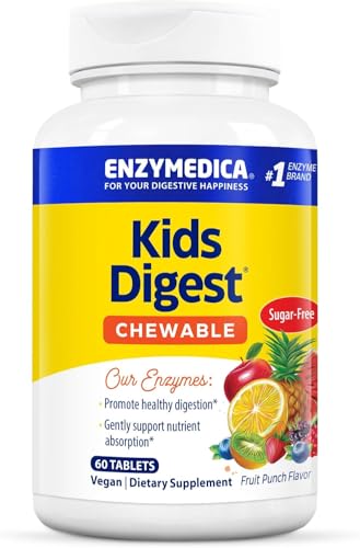 Enzymedica Kids Digest, Chewable Digestive Enzymes, Natural...