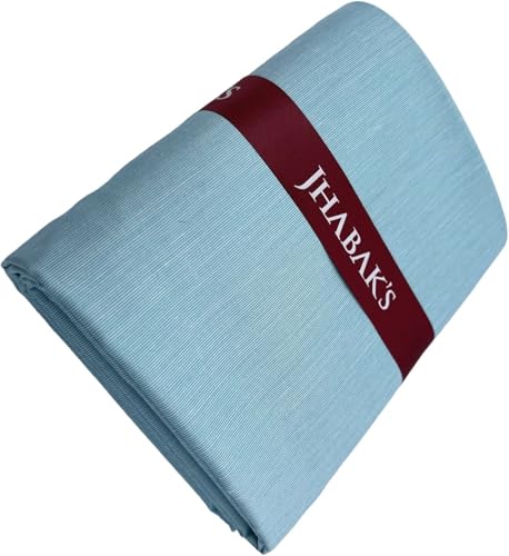 Image of JHABAK'S Unstitched Cotton Blend Solid Shirt & Trouser Fabric - 2.25 m Shirt Cloth - 1.20 m Pant Piece