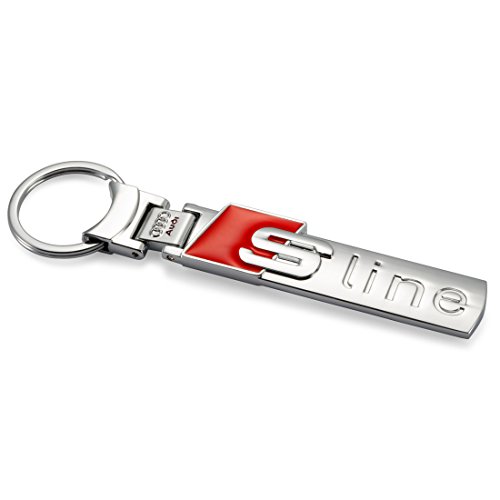 Deselen - LP-BS08KC - Car Key Chain for Audi S line, Mirror Polished Stainless Steel Construction