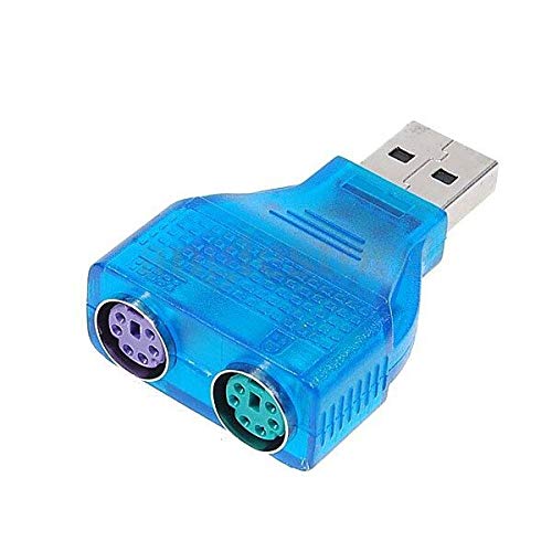 Small Slim USB 2.0 A Male to 2Port PS/2 PS2 Female Mouse Keyboard ...