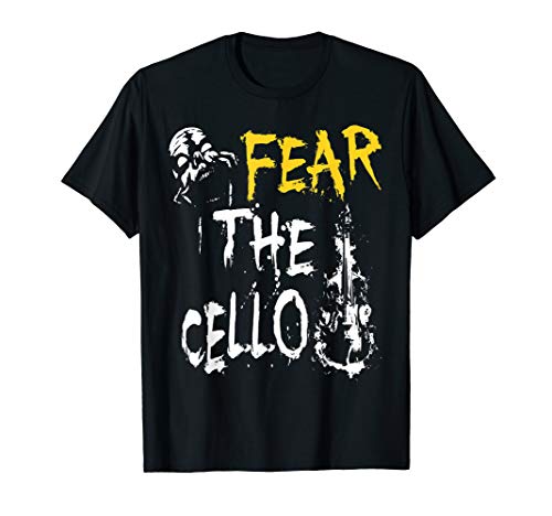 Mens Cello Player T-shirt - Fear The Cello - Gift For Cellist