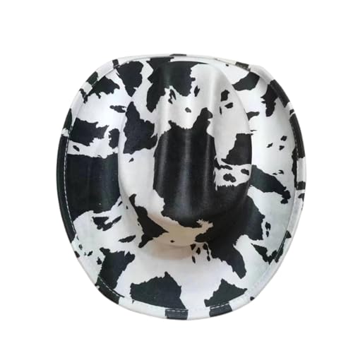 Chapeau cowboy vintage motif vache idéal pour vos soirées club et festivals