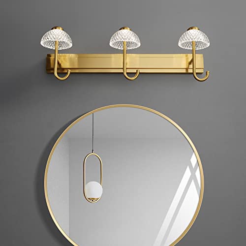 Aplique de latón cepillado LED impermeable para espejo elegante 3
