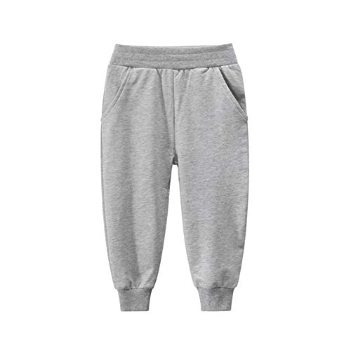 Image of HILEELANG Toddler Boy Sweatpants Kids Sport Jogger Cotton Casual Active Playwear Sweats Pants 2-Pack