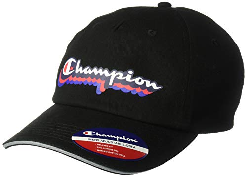 Champion Men's Neighborhood Dad Adjustable Cap, Black, One Size