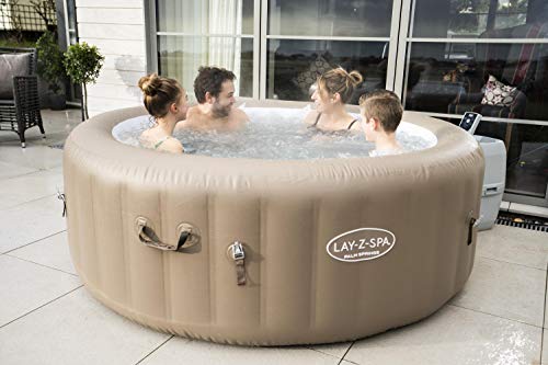 Lay-Z-Spa Palm Springs Hot Tub, 140 Inflatable Spa with Freeze Shield Technology, Beige, 4-6 Person Lay-Z-Spa Palm Springs Hot Tub, 140 Inflatable Spa with Freeze Shield Technology, Beige, 4-6 Person