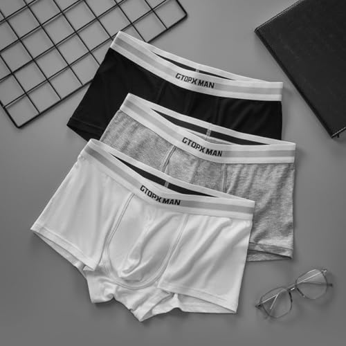 Men's Boxer Shorts Briefs, Classics Trunk Breathable Underwear, Elastic Waistband2