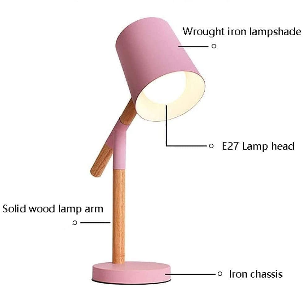 Lampe de bureau moderne en bois noble et métal jaune E27 - 2