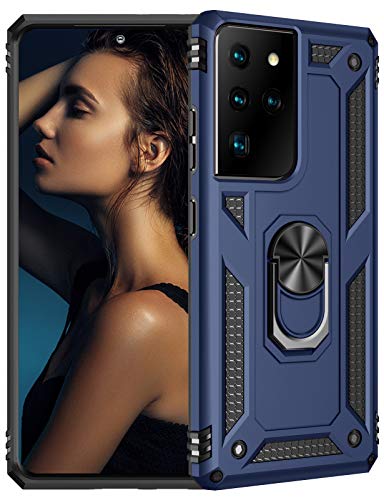 for Samsung Galaxy Z Flip 3 5G Case Sliicone Hard Heavy Duty Armor Z Flip 3 Phone Case Rugged Military Anti-Fall Bumper Galaxy Z Flip 3 5G 6.7 Inch Basic Cases with Magnetic Ring Kickstand (Z)