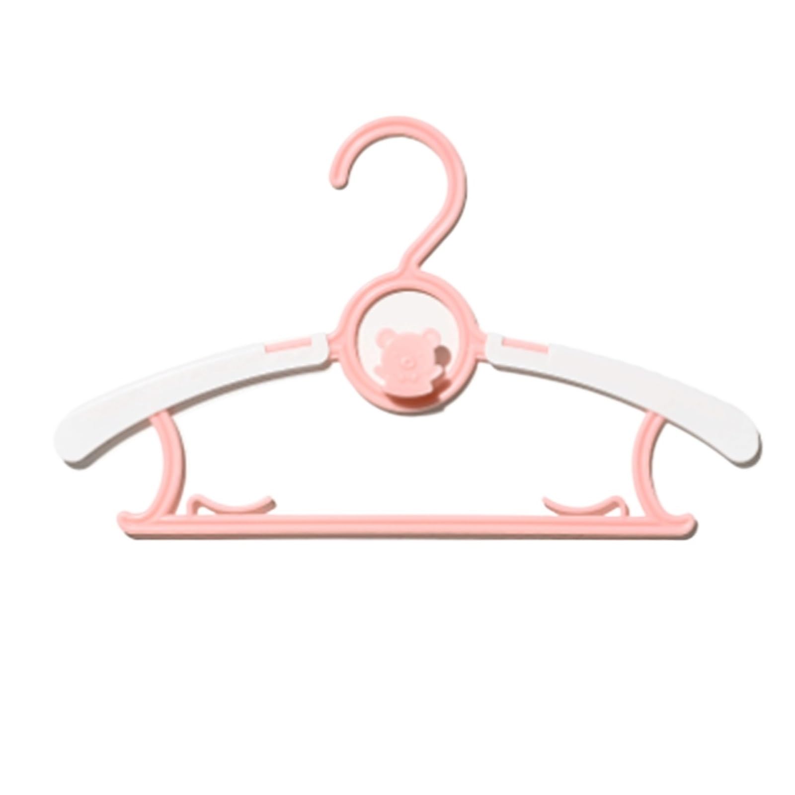 Perchas de plástico para bebé, paquete de 10 unidades, antideslizantes y extensibles, 27,9 cm, para ropa de bebé y mascotas (rosa)