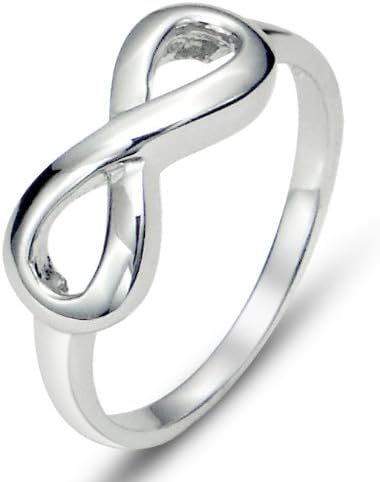 Metal Factory 925 Sterling Silver Infinity Symbol Wedding Band Ring