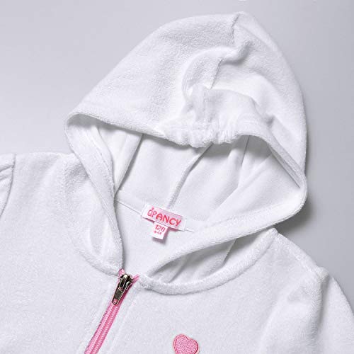 QPANCY Girls Hooded Zip Terry Coverups Swim Beach Cover-Up Cotton Summer Short Sleeve2