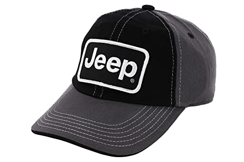 Jeep Premium Chino Twill Patch Hat - Black, Charcoal, White #TOP1