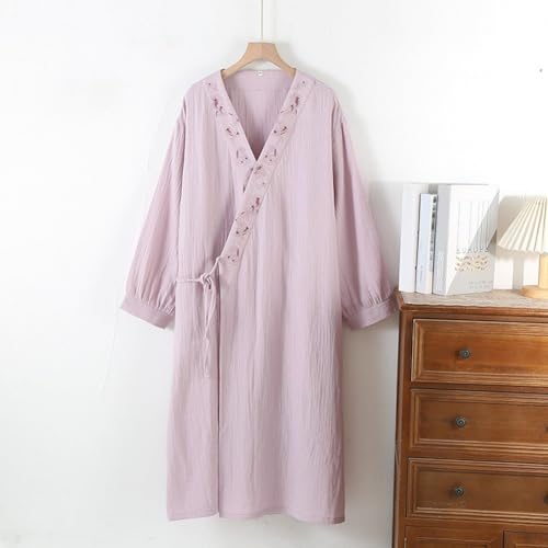 Bata de baño de algodón estilo kimono para evitar la humedad y descansar cómoda 3