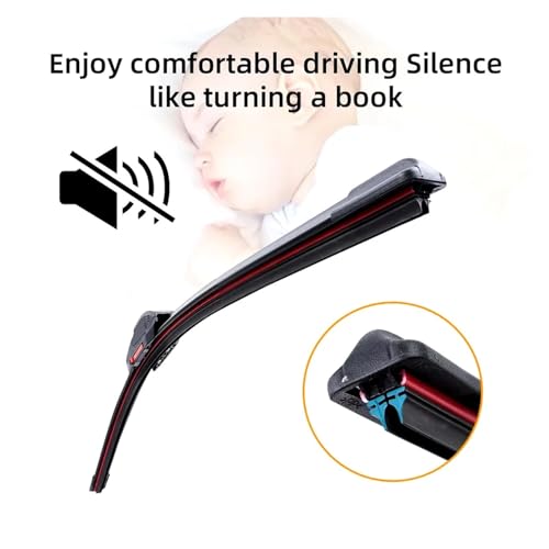 Escobilla limpiaparabrisas impermeable JU con doble gancho estable para coche 5