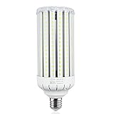 Die kaltweiße 6000K E40 Maislampe hat einen Lüfter, aber keinen Lärm, Top-Qualität Kühlkörper für LEDs und Treiber.