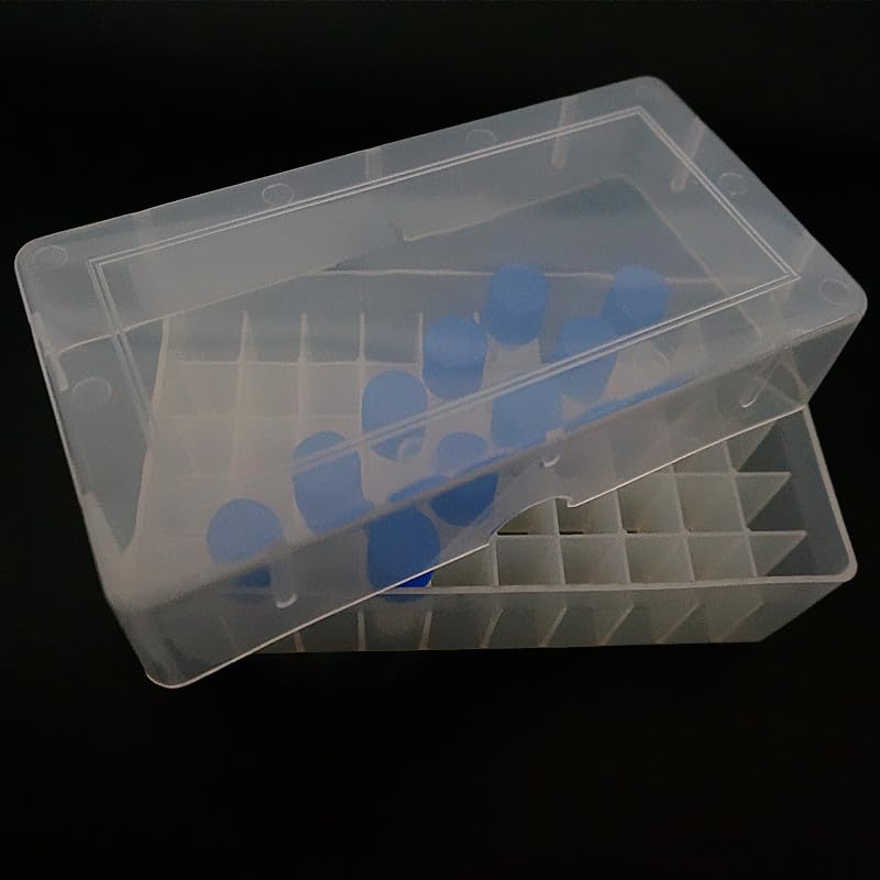 2Pcs/Lot 1.5ml 1.8ml 2ml Plastic Chromatographic Sample Bottle Storage Box PP Cryogenic Storage Boxe Centrifugal Tube Box(50holes)