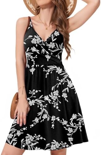 WEACZZY Women's 2026 Summer Dresses V Neck Spaghetti Strap Sundre...