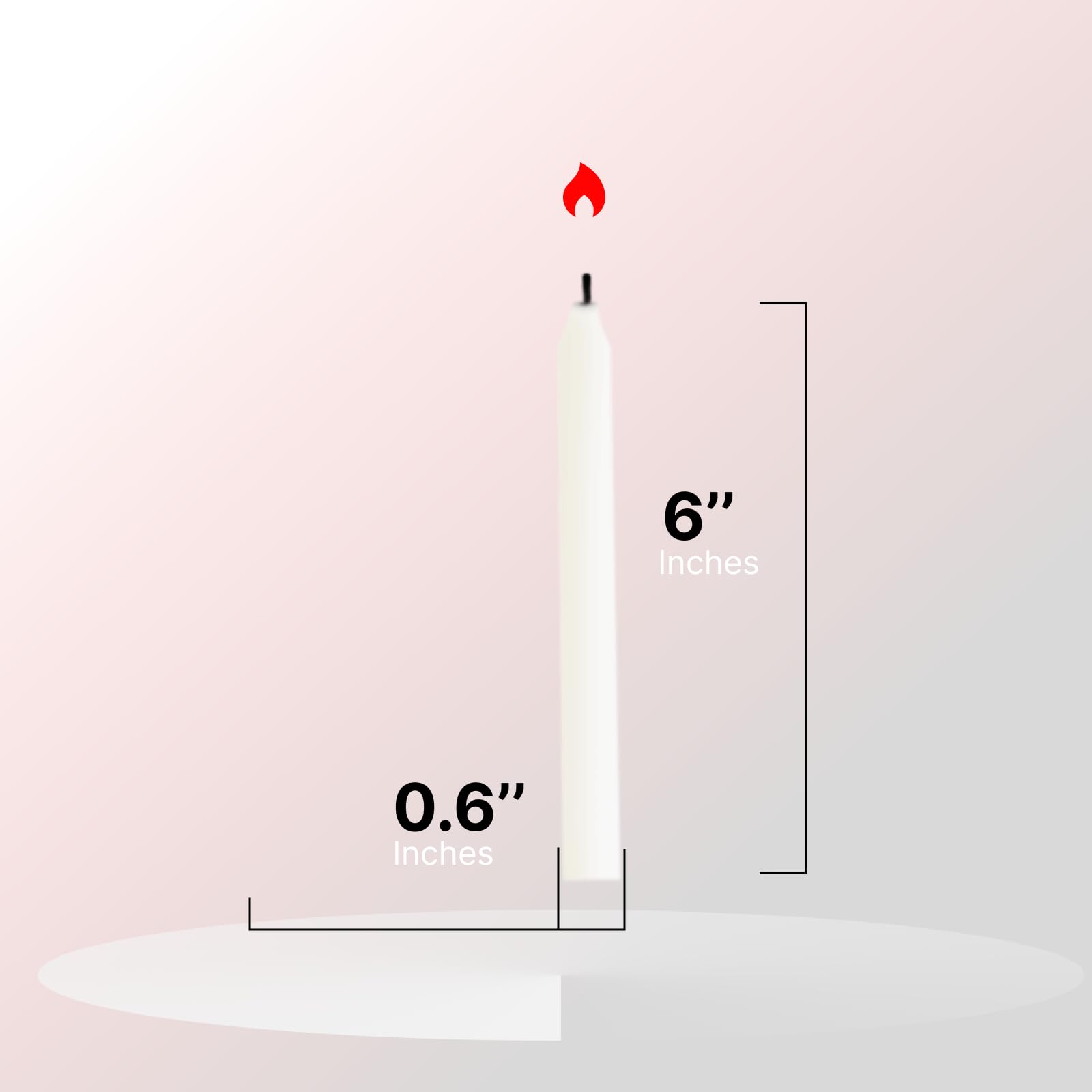Horeca Candles Candele coniche avorio – 25,4 cm (altezza) – Set di 100 candele non profumate – 7,5 ore di combustione – senza fumo, antigoccia