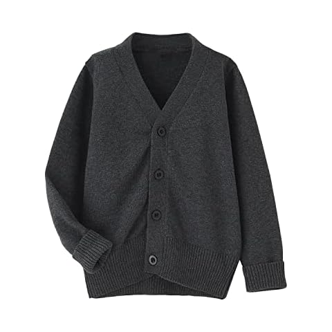 BINIDUCKLING Boys Girls V-Neck School Cardigan Cover