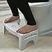 Spacmirrors Badehocker Faltbarer Toilettenhocker Anti-Rutsch-Toilettenhocker Anti-Verstopfung-Hocker Weiße tragbare Stufe für das Badezimmer zu Hause für Schwangere alte Menschen