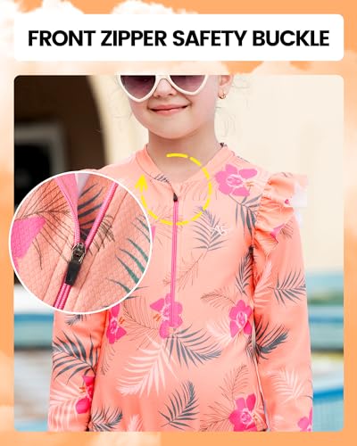 Image of Angel season Girls Swimsuits Kids Bathing Suit One Piece Swimwear with UPF 50+ Cute