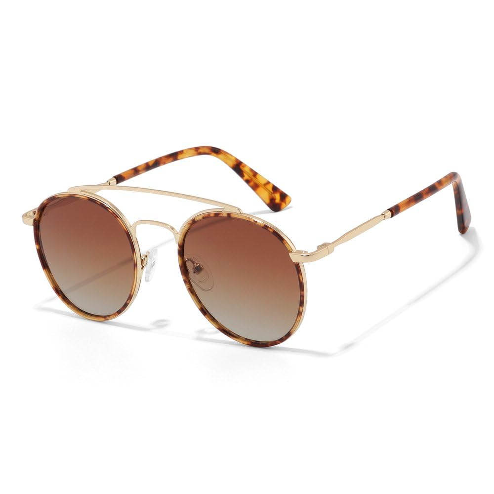 Runde Steampunk-Sonnenbrille im Vintage-Stil, für Herren und Damen, polarisiert, UV-Schutz, modisch, aus Metall, trendige Brillen
