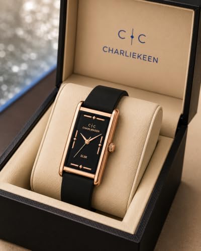 Image of CHARLIEKEEN Slim Rectangular Mens Analog Watch