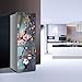 Fridge Wraps Kitchen Fridge Stickers Cover Full Doors, Fridge Sticker Full Covering Door Fridge Covers Skins Wall Stickers for Kitchen Decal, Pink Flower Plum Blossom