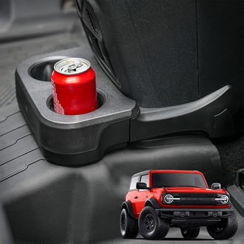 AKMTIES ABS for Bronco Dual Cup Holder Removable Rear Seat Cup Holder Fit for 2021 2022 2023 2024 2/4 Door Ford Bronco Cover