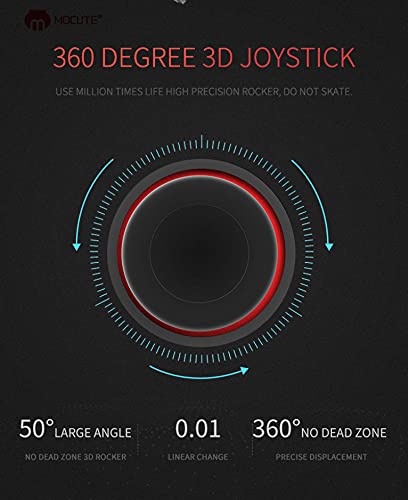 Yongqin Controlador de jogo móvel para Mocute, Gamepad sem fio Bluetooth para celular com joystick,