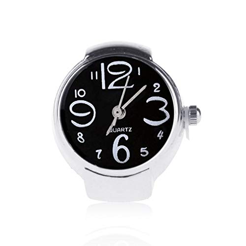 Diamoen Unisexe Mini 5 Couleurs Hommes Femmes Couple Bague Montre Bracelet élastique Montres de Doigts en Acier Inoxydable Cover