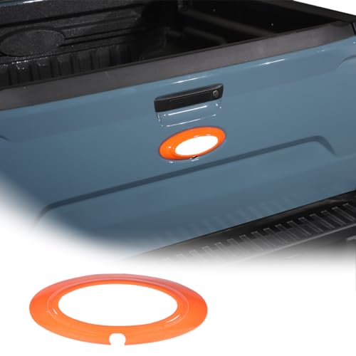 Image of Car Tailgate Emblem Cover Trim Compatible with Ford Maverick 2022-2025, Rear Trunk Logo Back Badge Decoration Cover Trim ABS Exterior Accessories, Orange