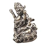 Piccola statua in metallo ottone: la decorazione a forma di statuetta di buddha vintage è realizzata in materiale di rame, sicura e per un uso prolungato, statua decorativa per denaro