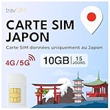 travSIM Japan SIM | 15 días – 10GB de Datos | Datos de Alta Velocidad 5G/4G | Tarjeta SIM Japón con Acceso Ilimitado a Google, Facebook, Whatsapp, Instagram y más