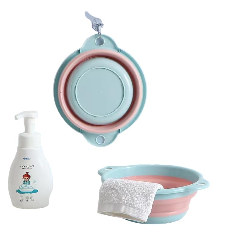 SURITO Plastic Multi-Purpose Portable Folding Collapsible Wash Basin with Hanging Hole, Portable Wash Basin (Round, 32 * 9 CM) (B0D76MZ93Z) Amazon Price History, Amazon Price Tracker