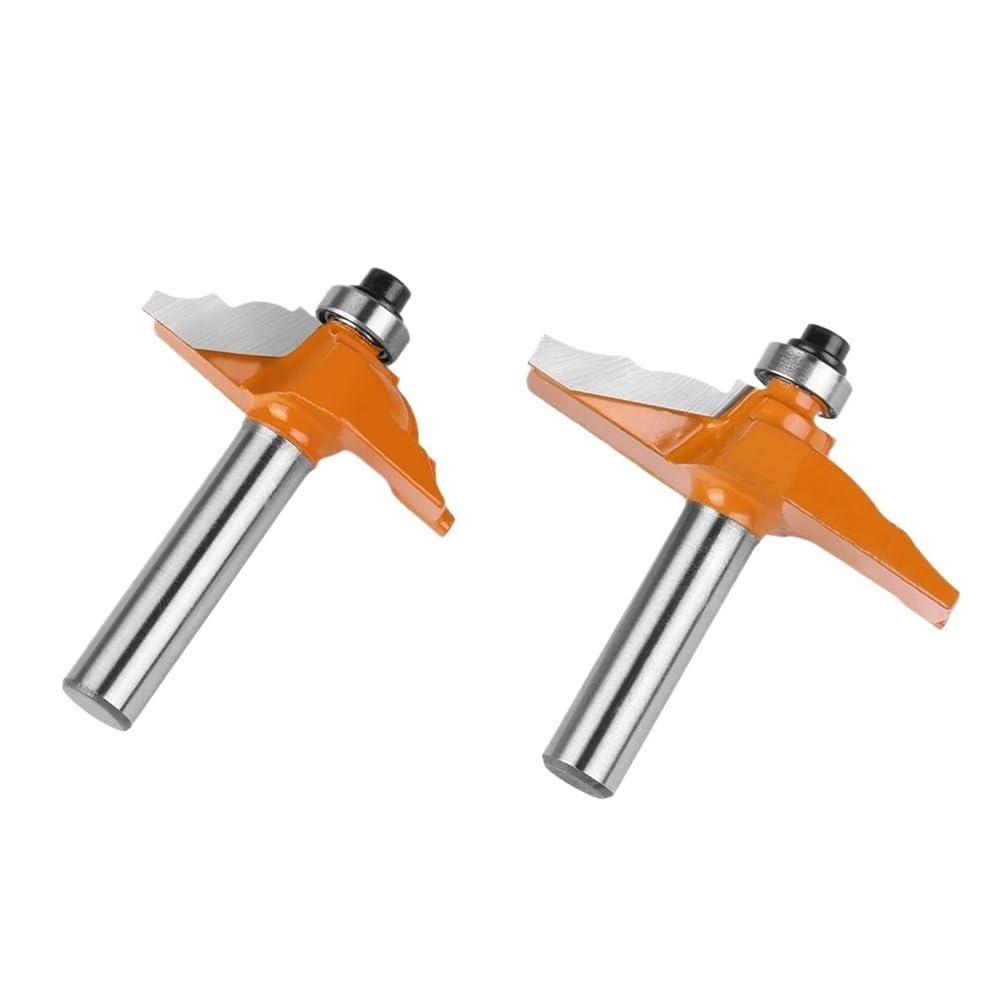 4 Pezzi Set Frese Legno, Codolo Acciaio Carbonio Ø8Mm, Con Cuscinetto | Frese di linea durevoli
