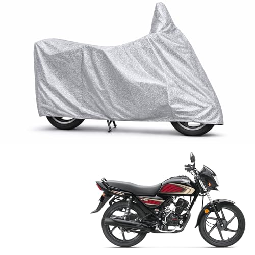 Image of 100% Waterproof Two Wheeler Body Cover Multi Layered Fabric Designed for Honda Dream Neo | Belt Buckle Lock | Silver Mag