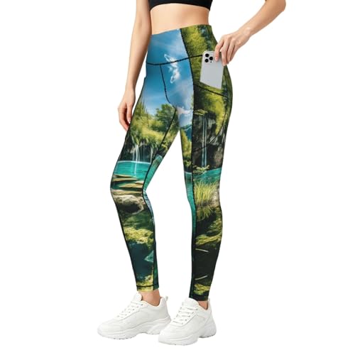 Leggings de yoga con control de abdomen Plitvice para evitar transparencias