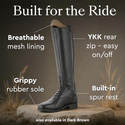 Image of HORZE Rover Tall Field Riding Boots for Women, Rider Equestrian Boots