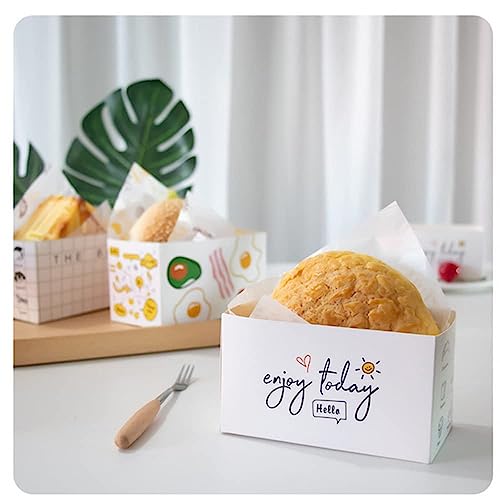 Boîtes à sandwich en papier rigide premium pour toasts et pâtisseries - 7