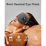 Heated Eye Mask for Dry Eyes: Warm Compress for Digital Tired Eyes, Stye Relief - Cordless, Adjustable Heat & Timer Settings - Airplane/Road Travel, Sleep aid, Office nap Grey - Image 5