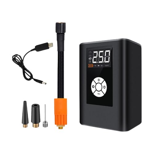 Dioche Mini Inflador de Neumáticos Mini Inflador de Neumáticos 120PS Compresor de Aire Portátil Bomba Eléctrica de Mano para Bicicleta Batería Recargable de 4000 MAh Luz LED para Coche Motocicleta