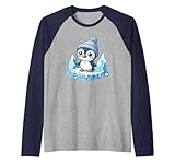 Cute penguin ice floe global warming environmental
