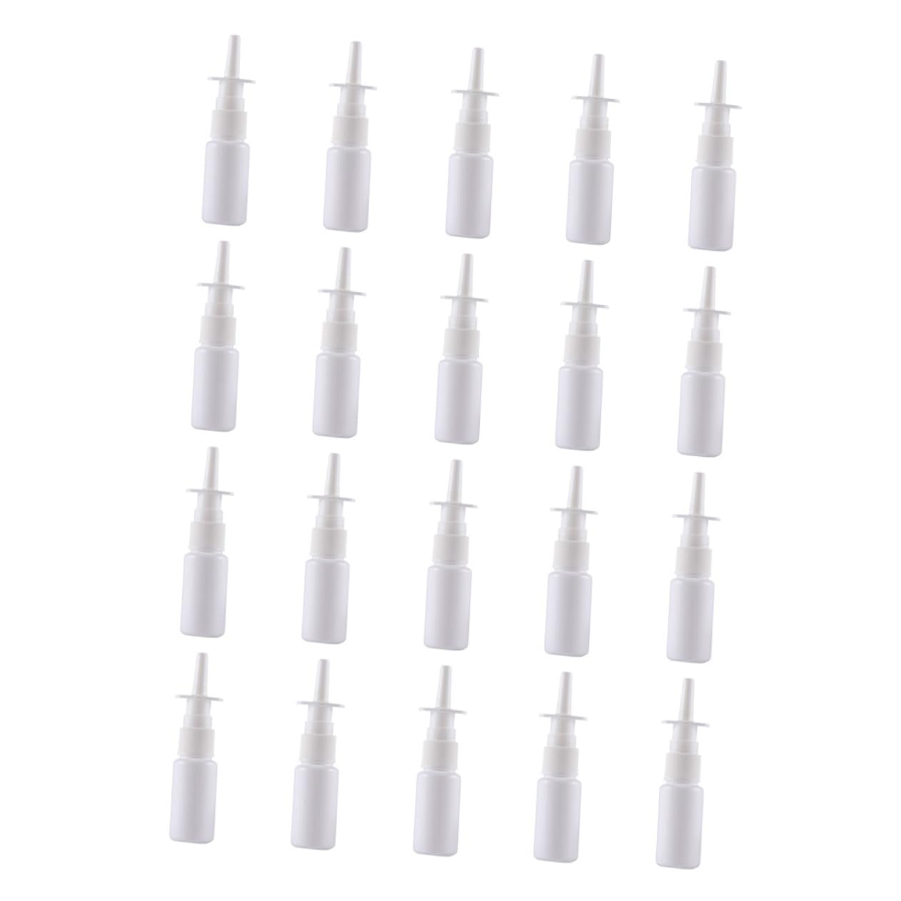 Nasenspray Nachfüllflasche 10ml Wiederbefüllbare Sprühflasche aus Pe mit Schutzkappe Portable Kleine Flasche für Reise und Outdoor 200 Stück Weiß