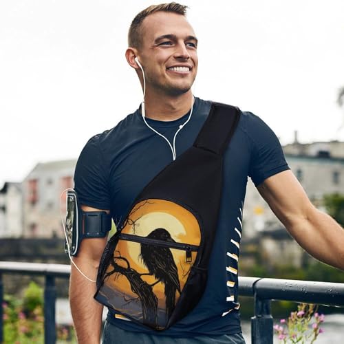 Bolso tipo sling deportivo para pecho y viaje unisex miniatura 3