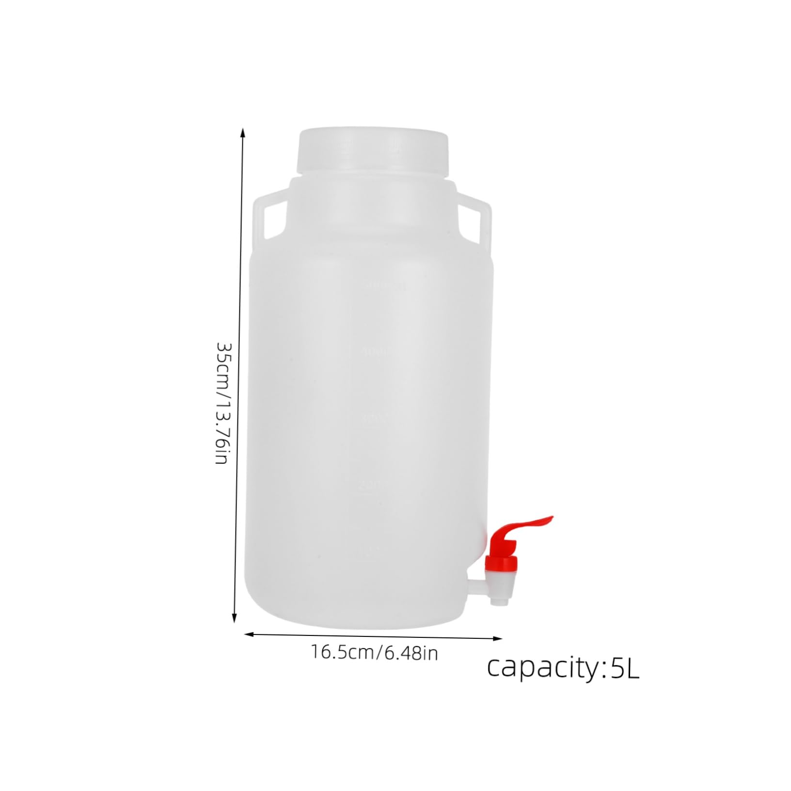 Amosfun Labor Dosierflasche aus Kunststoff 5 L mit Auslaufsicherem Flaschendeckel und Tragbarem Design für Laborgebrauch von Fachleuten