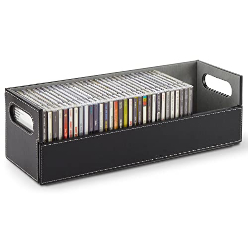 Stock Your Home CD Storage Box, Organizer Shelf for Movie Cases, DVDs, Cassette Tape Display Stand,...